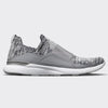 Heather Grey / White / White