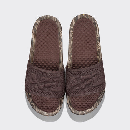 APL Big Logo TechLoom Slide Chocolate / Sandstone / Marble