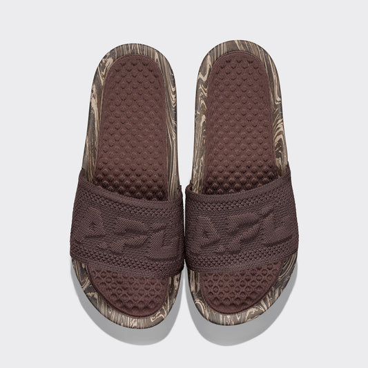 APL Big Logo TechLoom Slide Chocolate / Sandstone / Marble