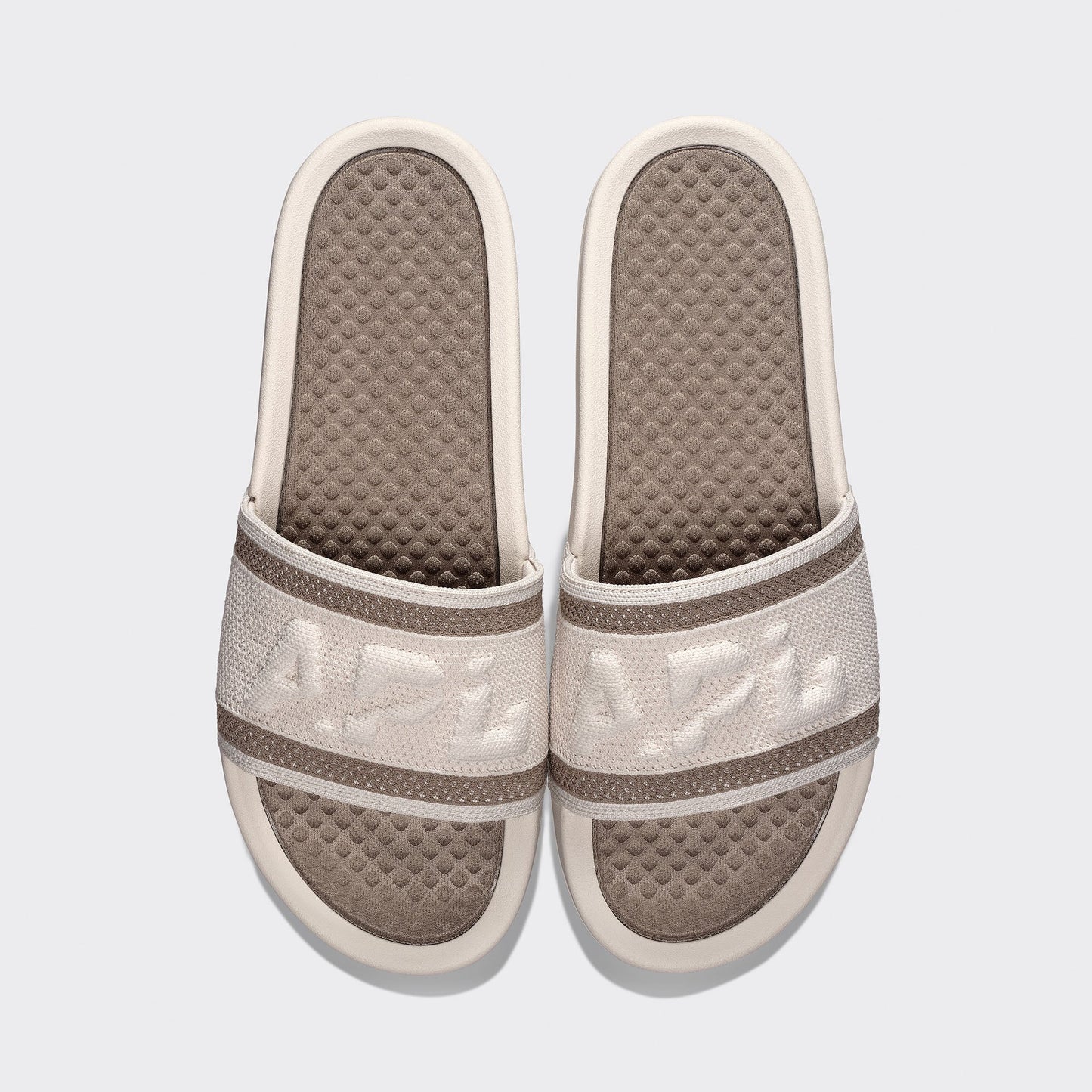 APL Big Logo TechLoom Slide Pearl / Cobblestone