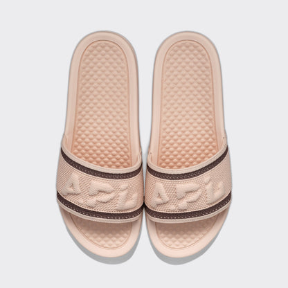 APL Big Logo TechLoom Slide Oat Silk / Chocolate