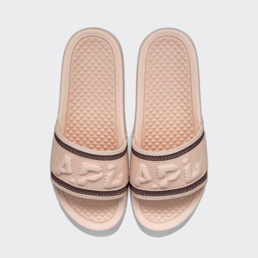 APL Big Logo TechLoom Slide Oat Silk / Chocolate