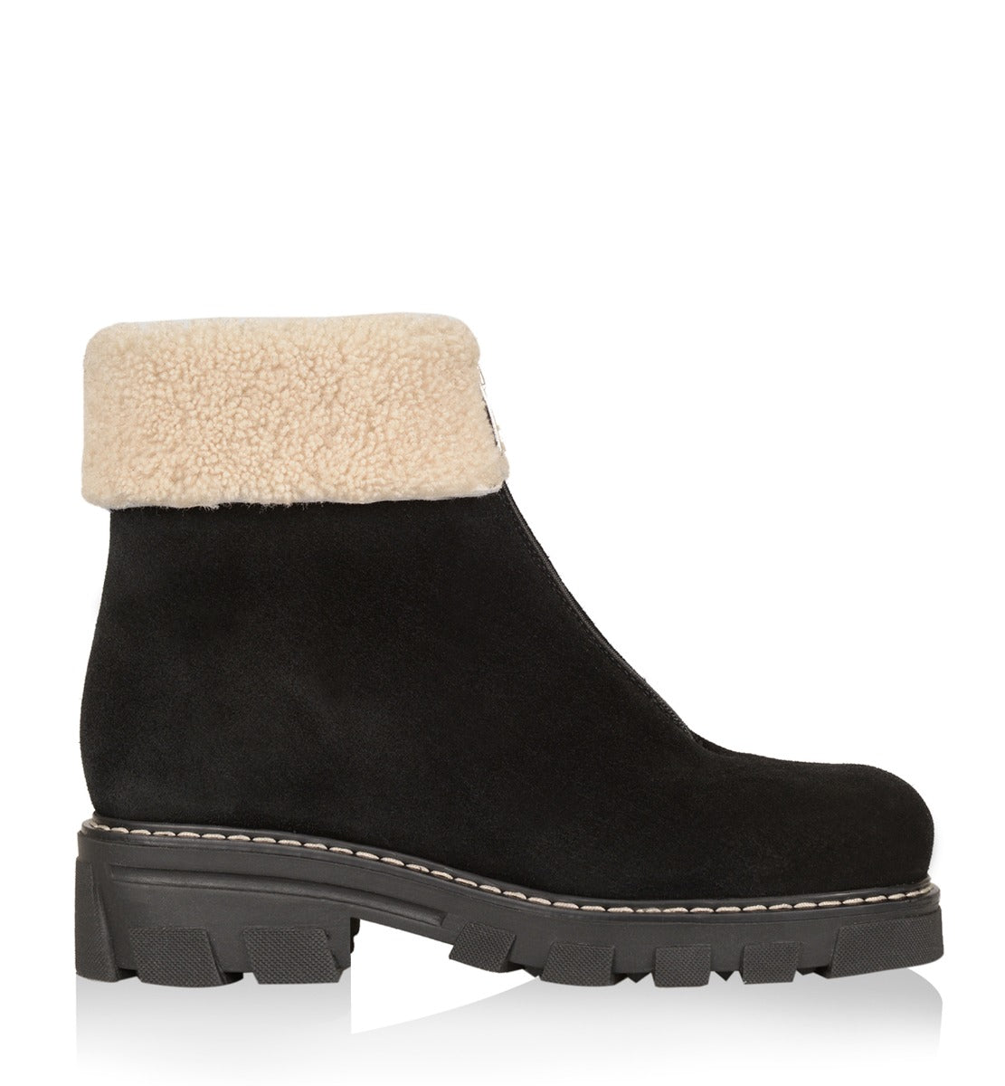 La Canadienne ABBA SHEARLING-LINED SUEDE BOOTIE Women