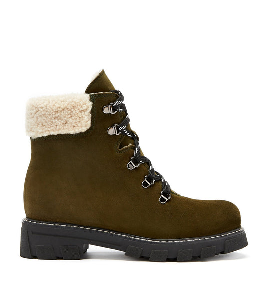 La Canadienne ADAMS SHEARLING-LINED SUEDE BOOTIE Women