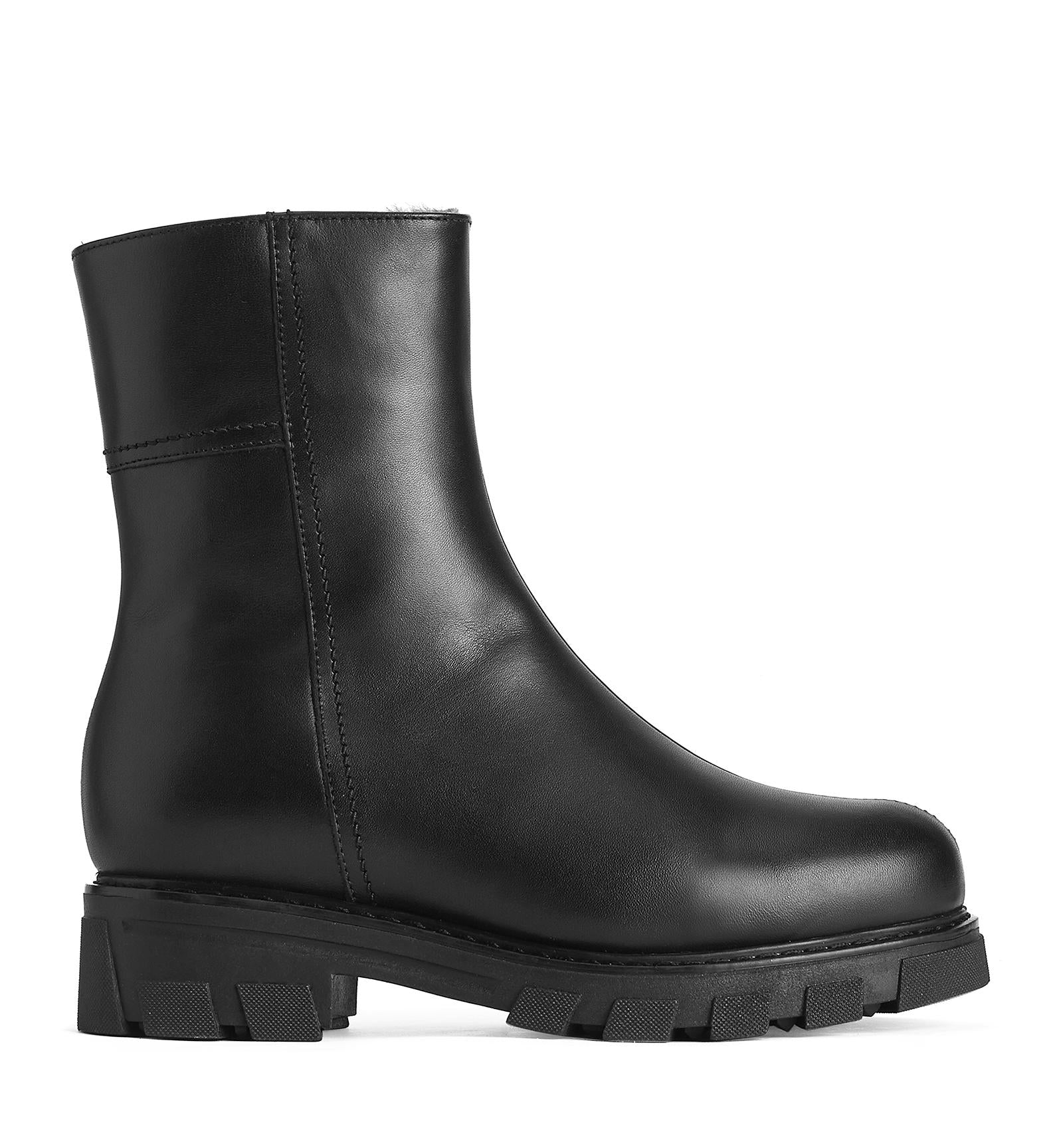 La Canadienne AUTUMN SHEARLING-LINED LEATHER BOOTIE Women