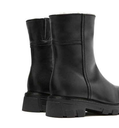 La Canadienne AUTUMN SHEARLING-LINED LEATHER BOOTIE Women