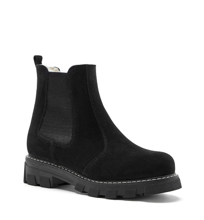 La Canadienne ADELYN SHEARLING-LINED SUEDE BOOTIE Women