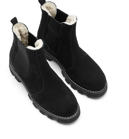La Canadienne ADELYN SHEARLING-LINED SUEDE BOOTIE Women