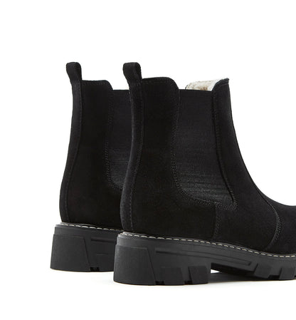 La Canadienne ADELYN SHEARLING-LINED SUEDE BOOTIE Women