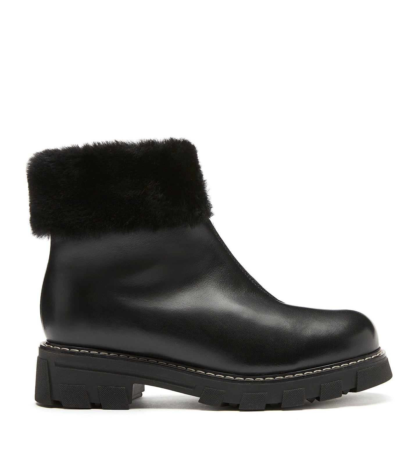 La Canadienne ABBA SHEARLING-LINED LEATHER BOOTIE Women