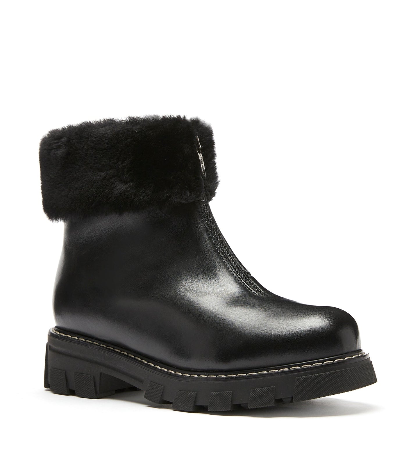 La Canadienne ABBA SHEARLING-LINED LEATHER BOOTIE Women