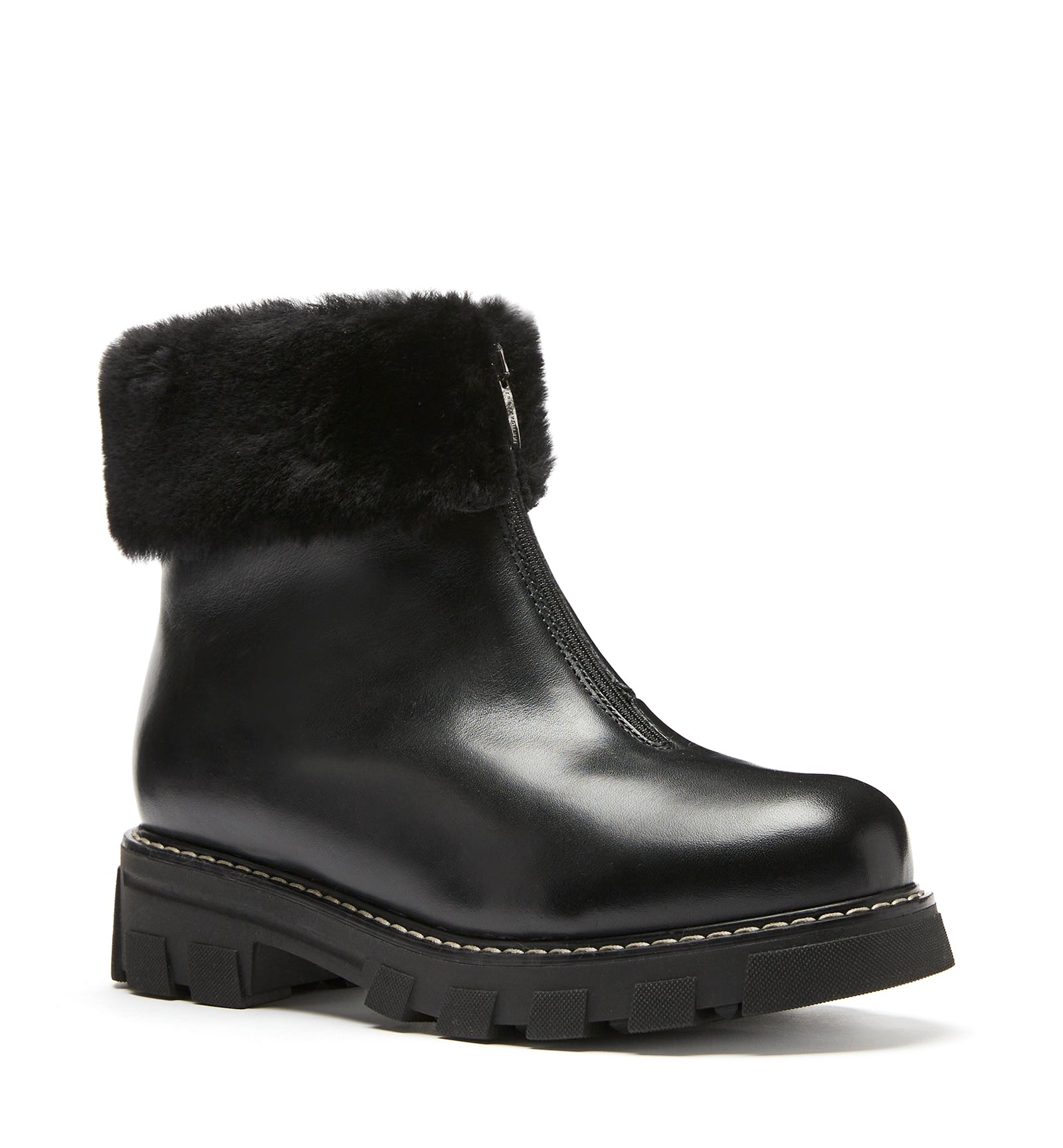 La Canadienne ABBA SHEARLING-LINED LEATHER BOOTIE Women