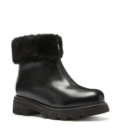 La Canadienne ABBA SHEARLING-LINED LEATHER BOOTIE Women