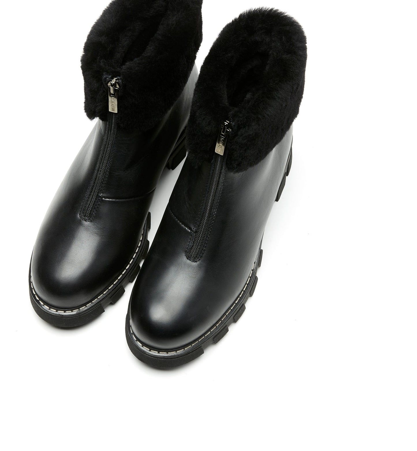 La Canadienne ABBA SHEARLING-LINED LEATHER BOOTIE Women
