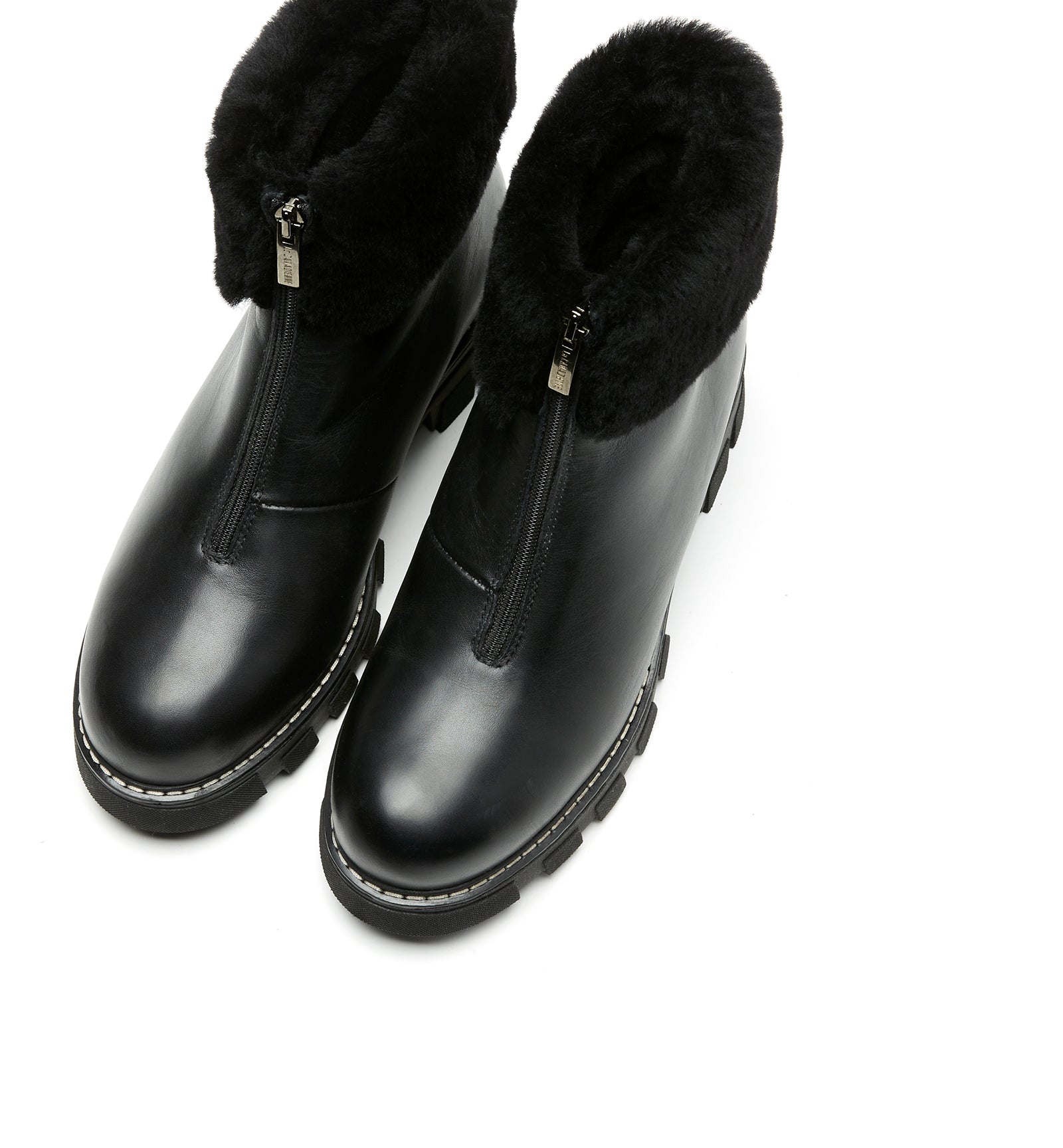 La Canadienne ABBA SHEARLING-LINED LEATHER BOOTIE Women