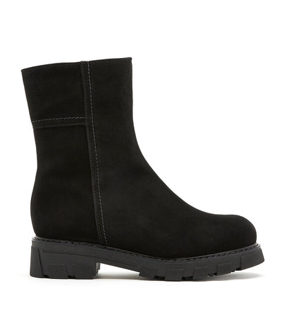 La Canadienne AUTUMN SHEARLING-LINED SUEDE BOOTIE Women