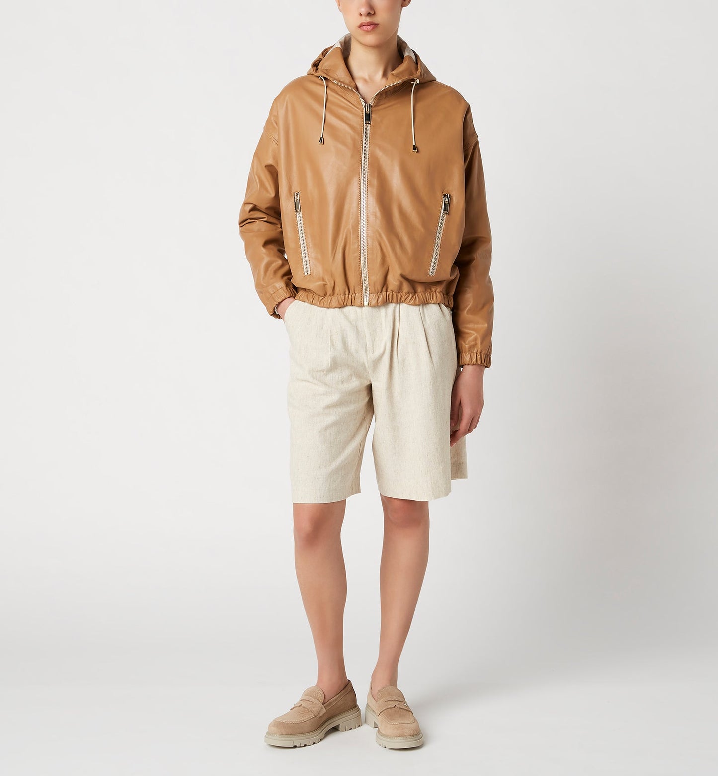 La Canadienne FATINA LEATHER BOMBER JACKET Women
