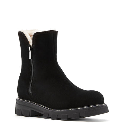 La Canadienne ADRIANNA SHEARLING-LINED SUEDE BOOTIE Women