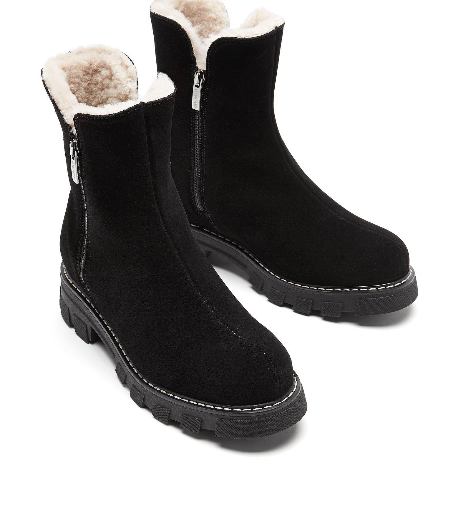 La Canadienne ADRIANNA SHEARLING-LINED SUEDE BOOTIE Women