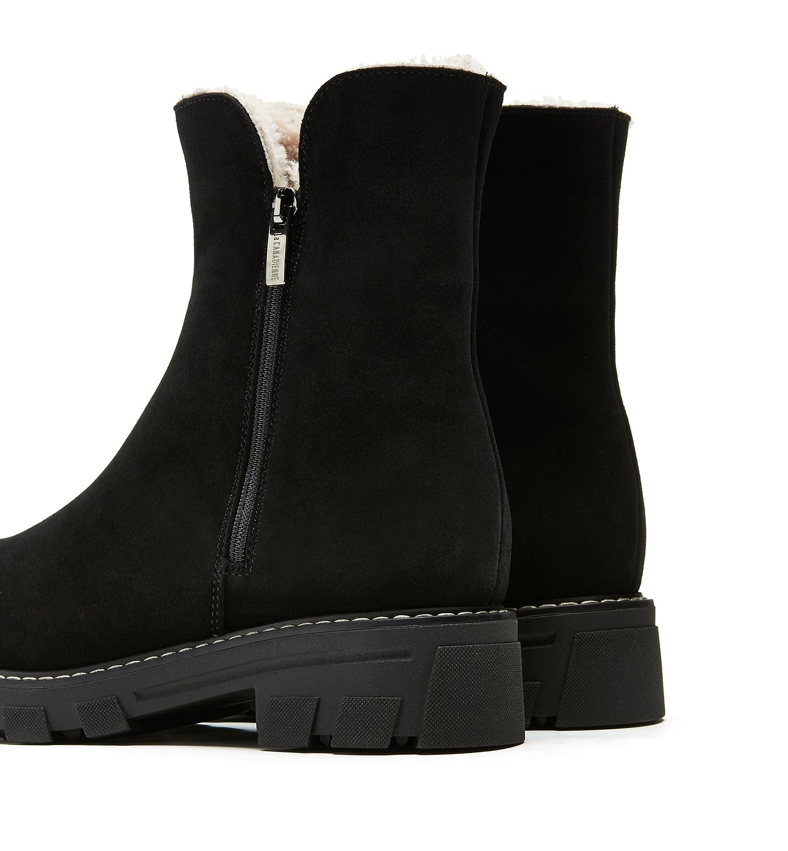 La Canadienne ADRIANNA SHEARLING-LINED SUEDE BOOTIE Women