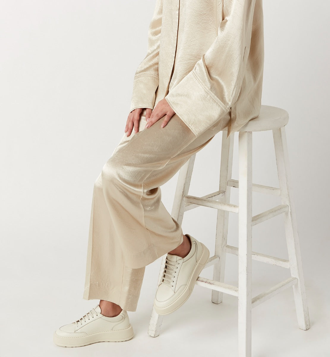 La Canadienne KLAY PEBBLED LEATHER SNEAKER Women