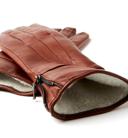 La Canadienne CAINE SHEARLING-LINED LEATHER GLOVES Women