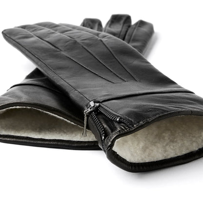 La Canadienne CAINE SHEARLING-LINED LEATHER GLOVES Women