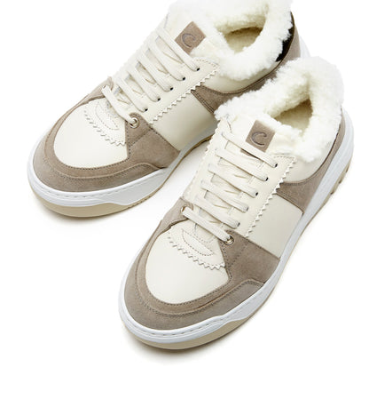 La Canadienne KIMMIE SHEARLING-LINED SUEDE SNEAKER Women