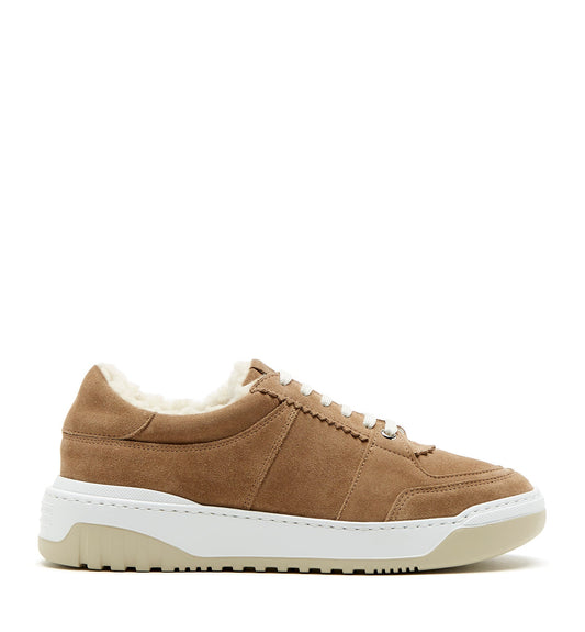 La Canadienne KLARE SHEARLING-LINED SUEDE SNEAKER Women
