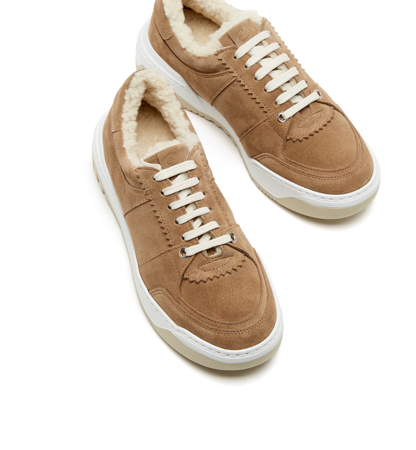 La Canadienne KLARE SHEARLING-LINED SUEDE SNEAKER Women
