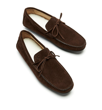 La Canadienne PILONE MEN'S SHEARLING-LINED SUEDE LOAFER Men