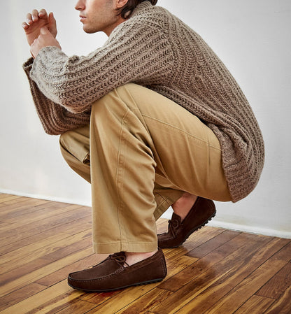 La Canadienne PILONE MEN'S SHEARLING-LINED SUEDE LOAFER Men