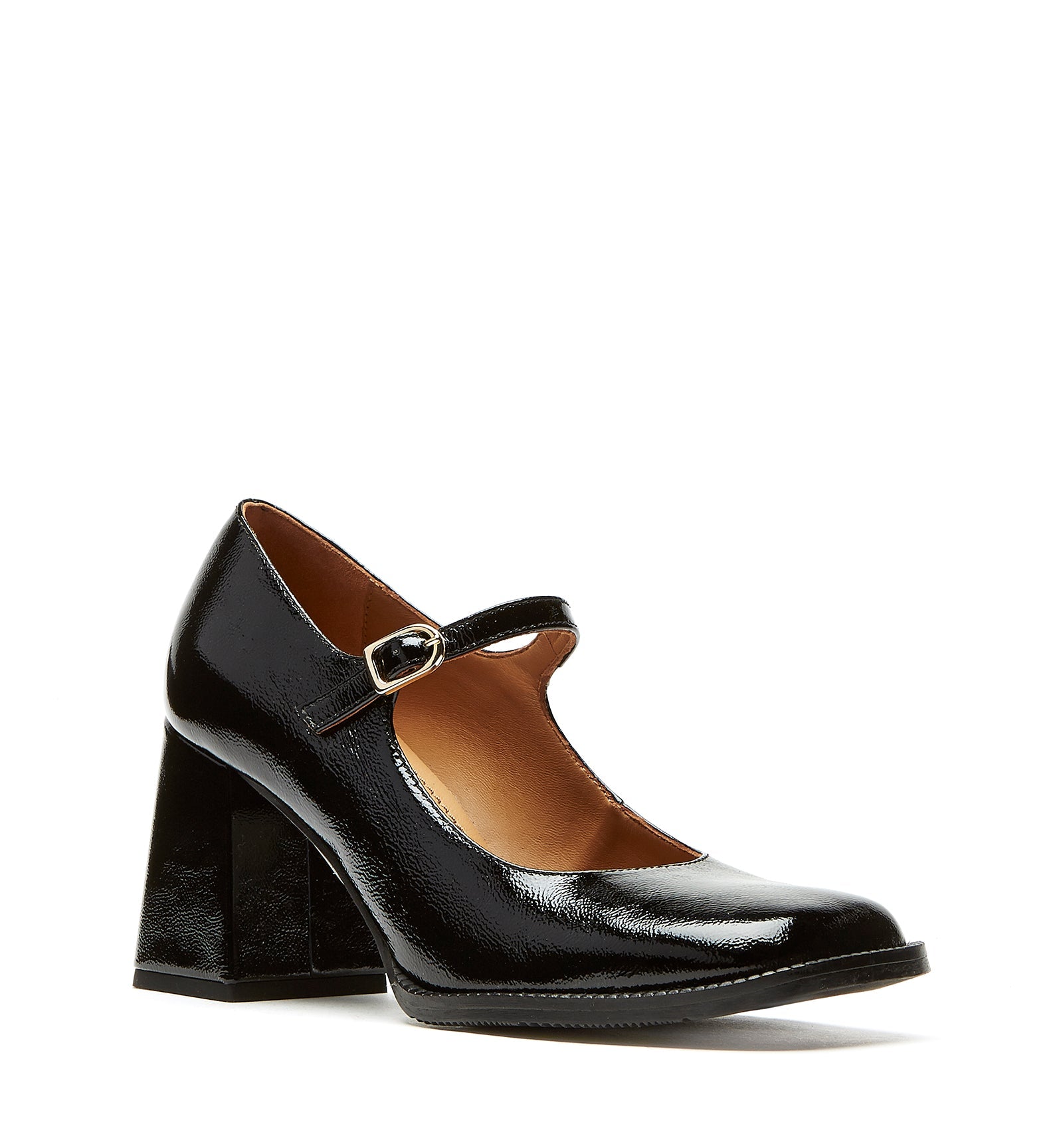 La Canadienne BIANCA CRINKLE LEATHER MARY JANE HEEL Women