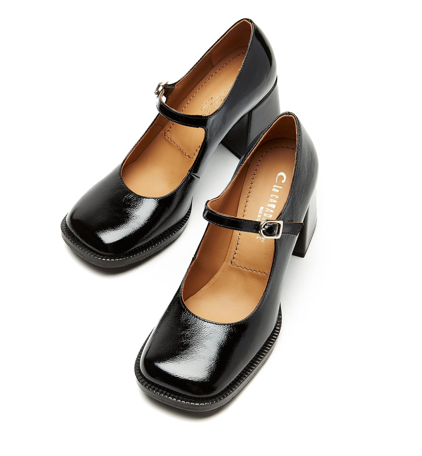 La Canadienne BIANCA CRINKLE LEATHER MARY JANE HEEL Women
