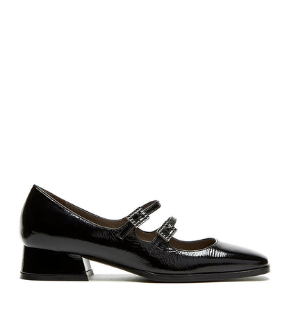 La Canadienne ACE MARY JANE CRINKLE LEATHER HEEL Women