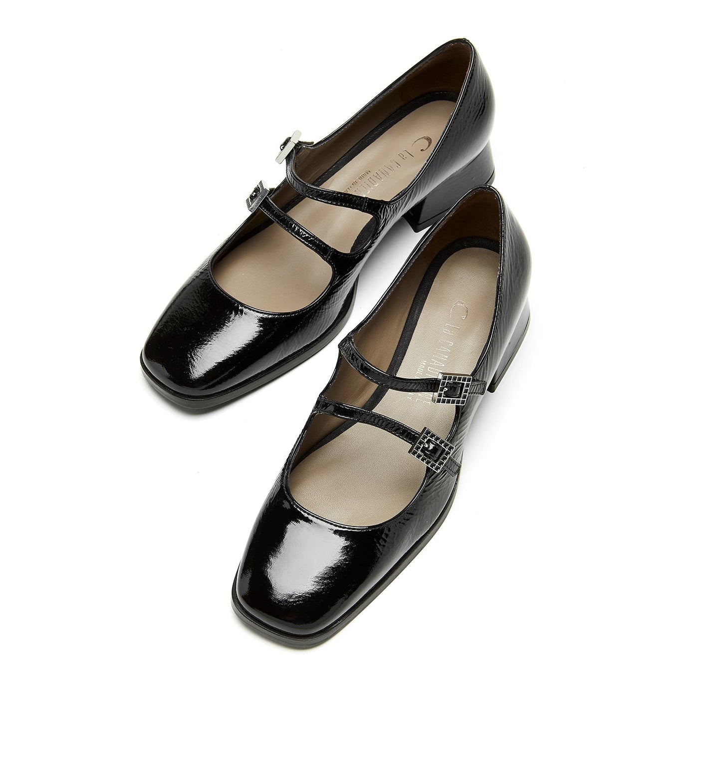 La Canadienne ACE MARY JANE CRINKLE LEATHER HEEL Women