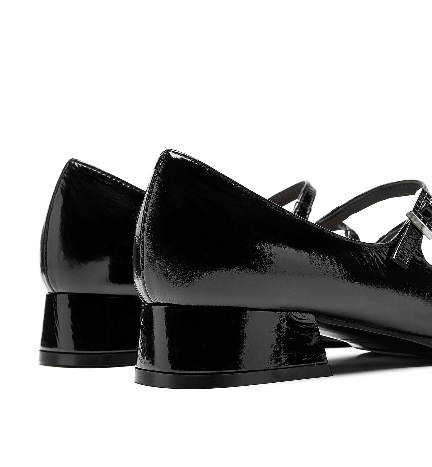 La Canadienne ACE MARY JANE CRINKLE LEATHER HEEL Women