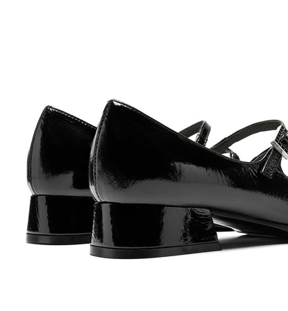 La Canadienne ACE MARY JANE CRINKLE LEATHER HEEL Women