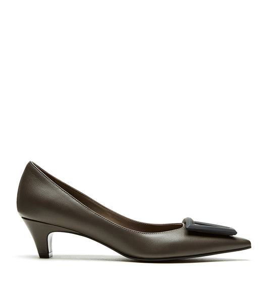 La Canadienne ARGO LEATHER KITTEN HEEL PUMP Women