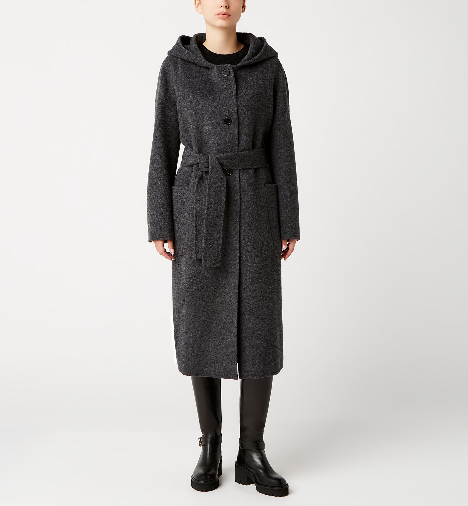 La Canadienne ZURI LONG HOODED WOOL COAT Women