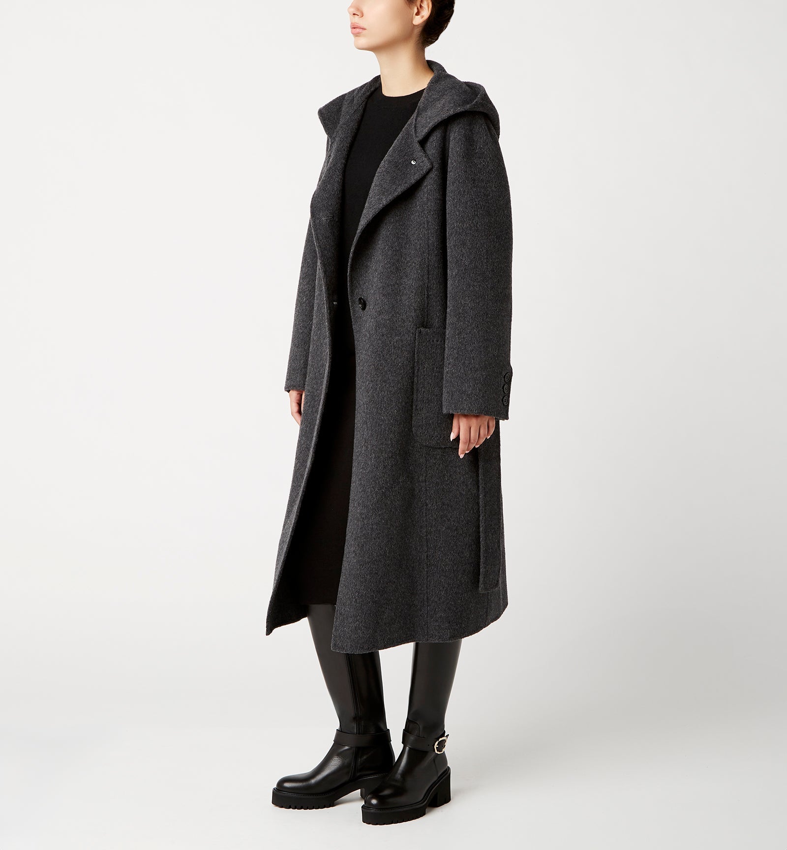 La Canadienne ZURI LONG HOODED WOOL COAT Women