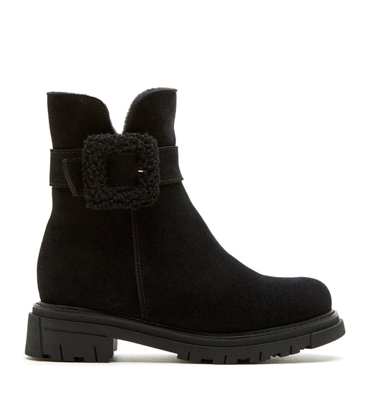 La Canadienne DAX SHEARLING-LINED SUEDE BOOTIE Women