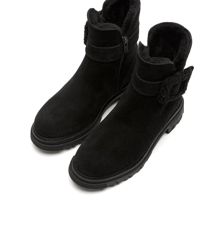 La Canadienne DAX SHEARLING-LINED SUEDE BOOTIE Women