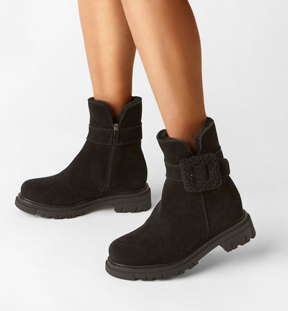 La Canadienne DAX SHEARLING-LINED SUEDE BOOTIE Women