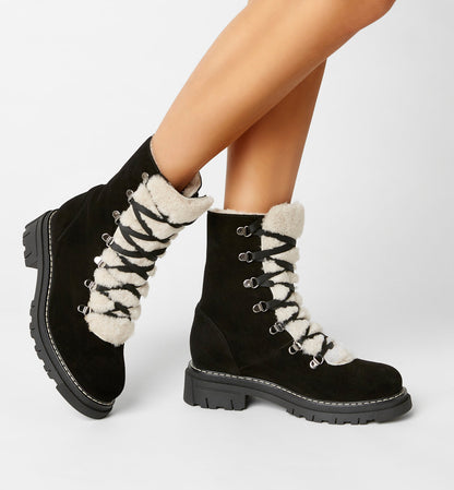 La Canadienne DIEGO SHEARLING-LINED SUEDE BOOTIE Women