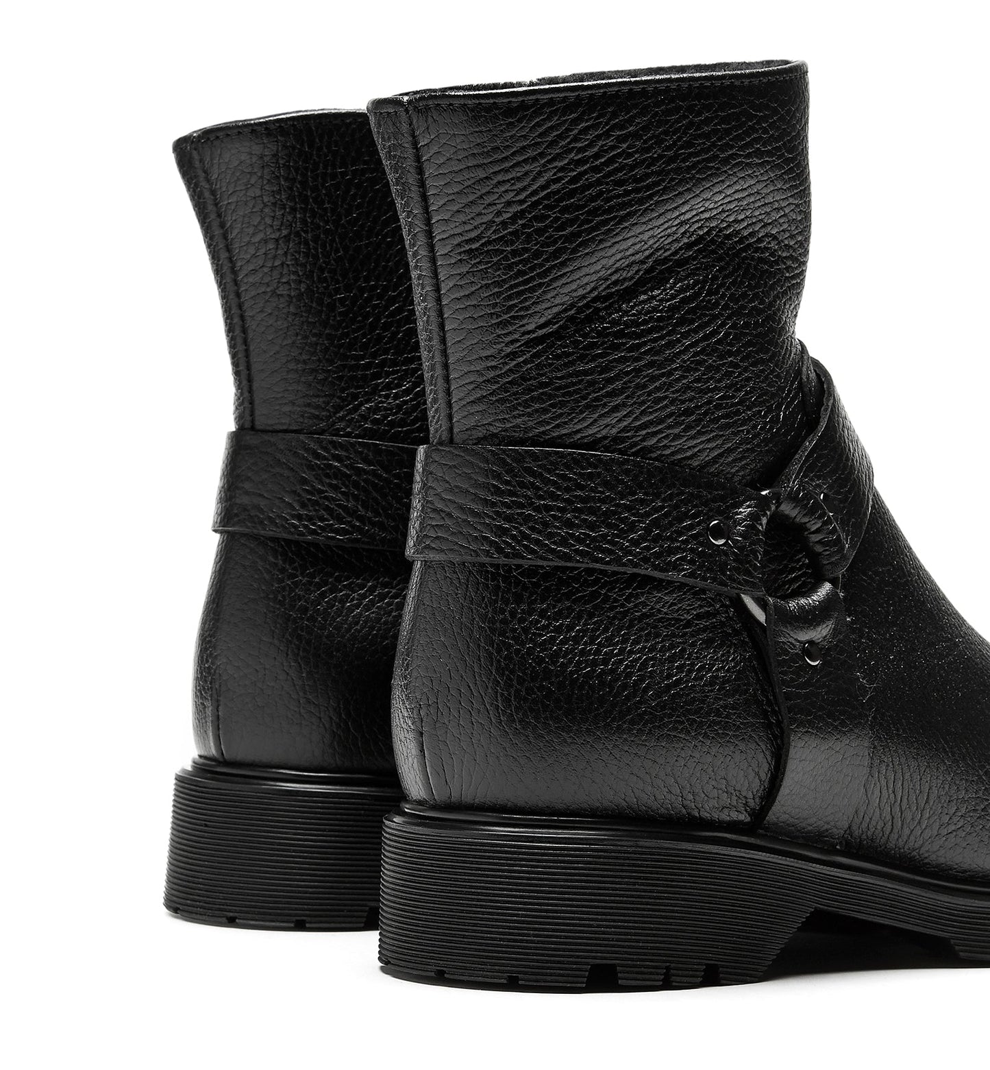 La Canadienne HYATT SHEARLING-LINED PEBBLED LEATHER BOOTIE Women