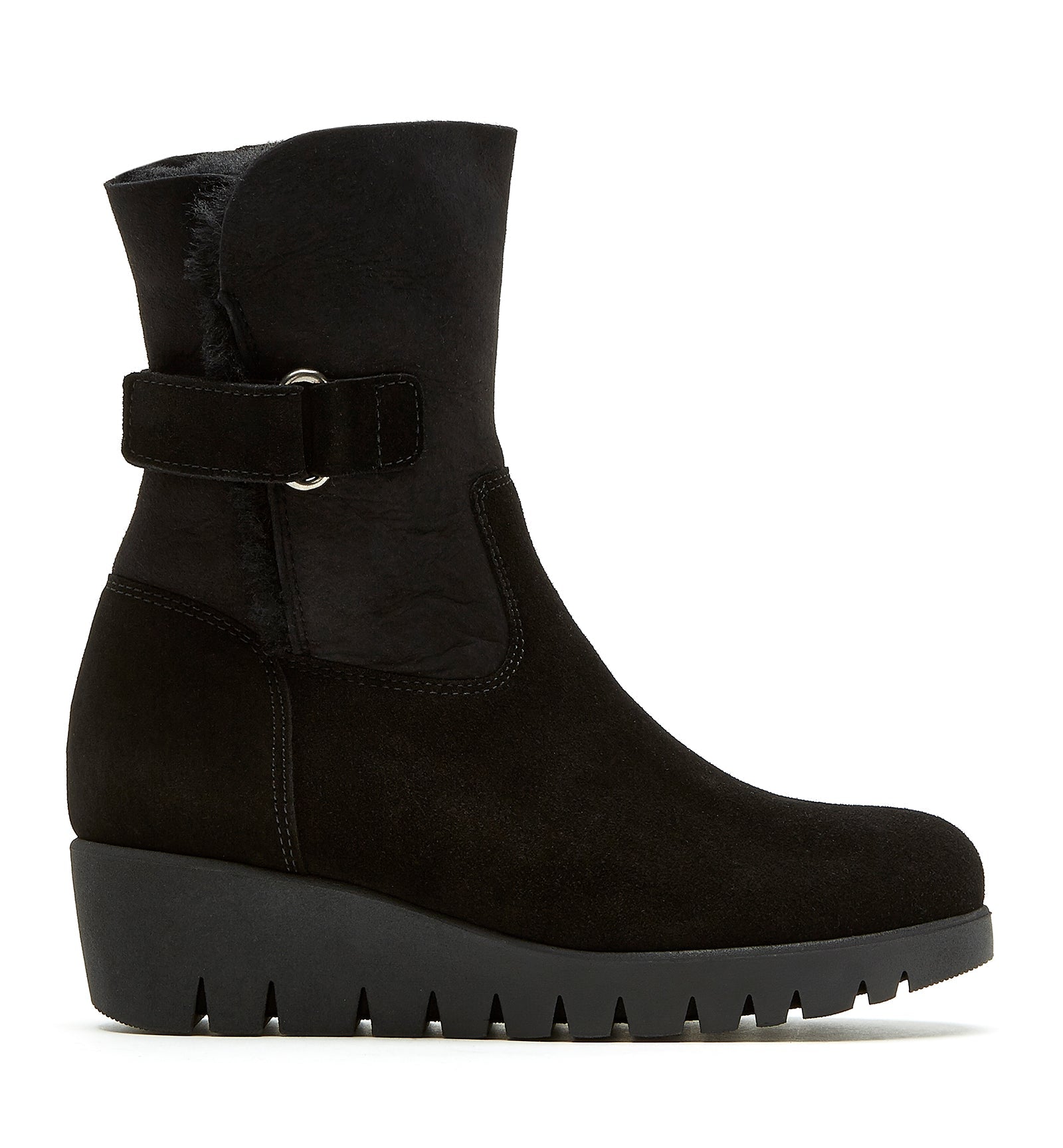 La Canadienne TROY SHEARLING-LINED SUEDE BOOTIE Women
