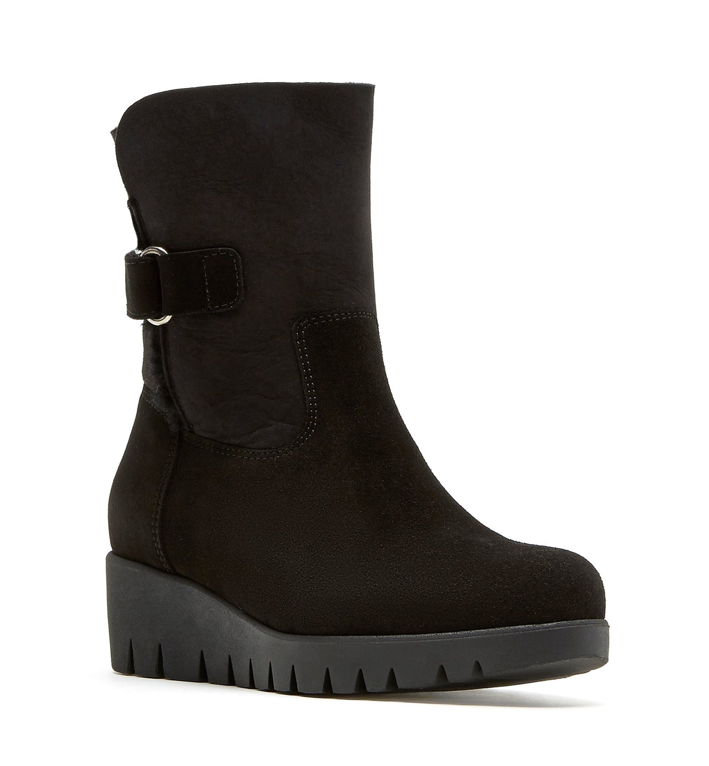 La Canadienne TROY SHEARLING-LINED SUEDE BOOTIE Women