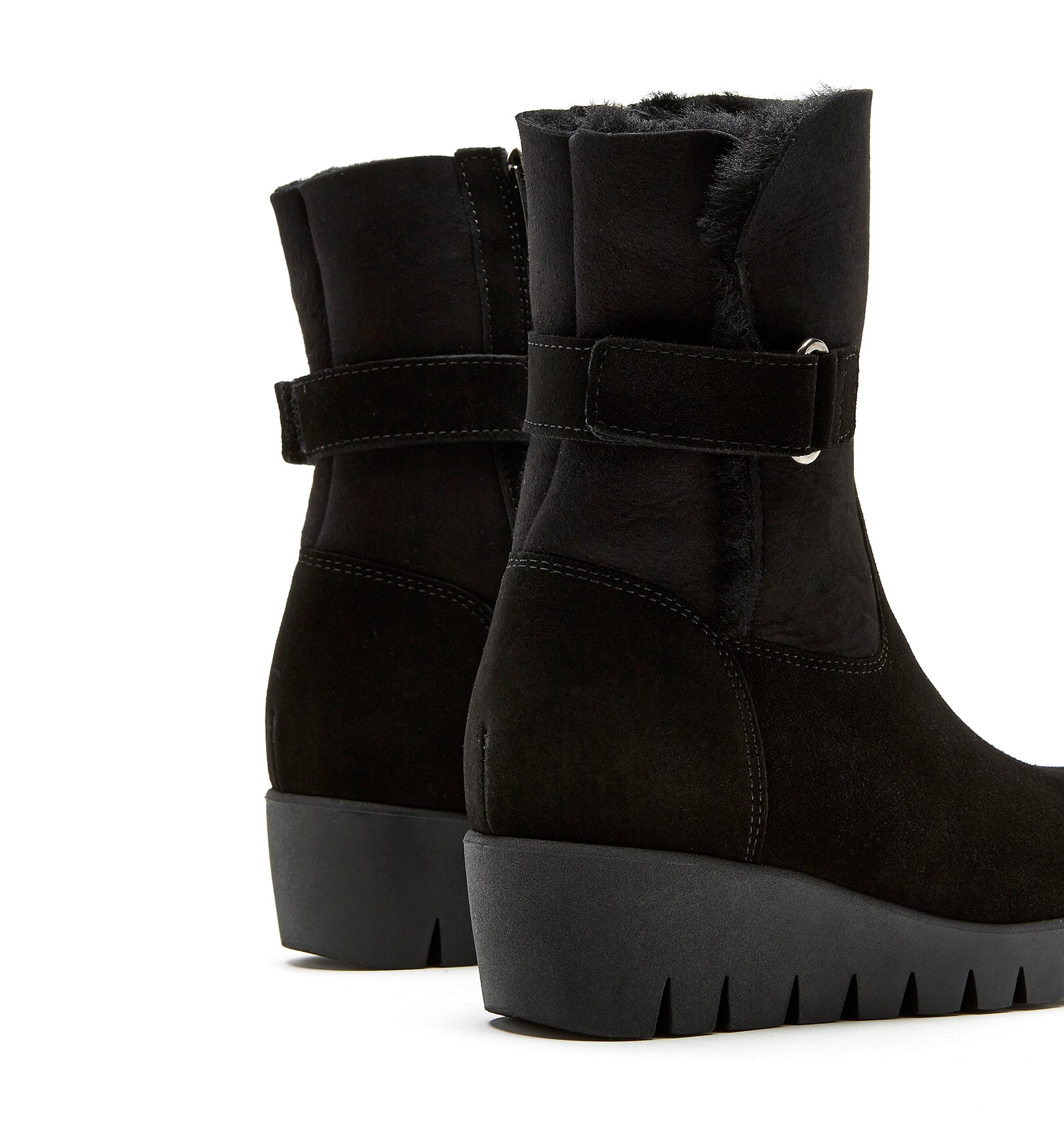 La Canadienne TROY SHEARLING-LINED SUEDE BOOTIE Women