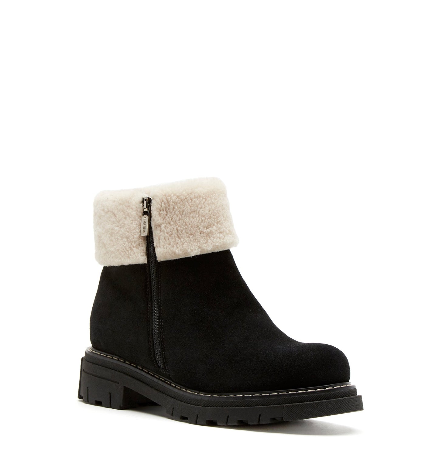 La Canadienne DECLAN SHEARLING-LINED SUEDE BOOTIE Women